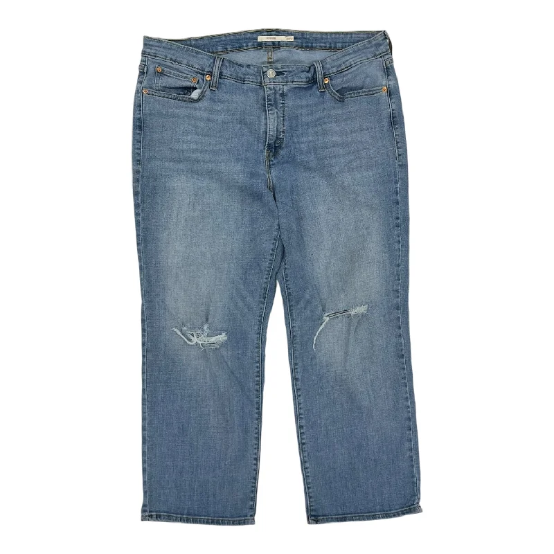 Jeans Boyfriend By Levis In Blue Denim, Size:20