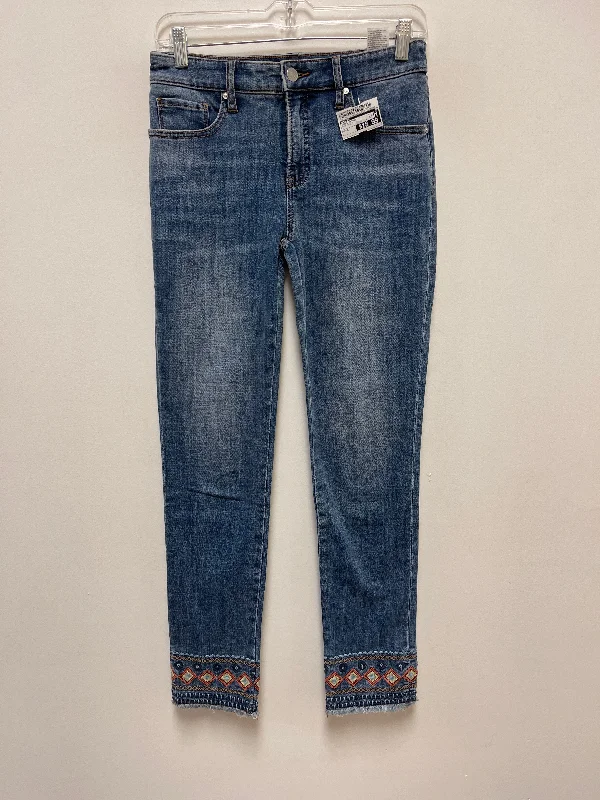 Jeans Skinny By Chicos In Blue Denim, Size: 0