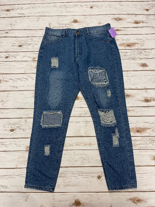 Jeans Skinny By Shein In Blue Denim, Size: Xl