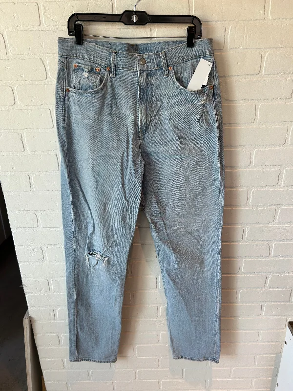 Jeans Straight By Gap In Blue Denim, Size: 12tall