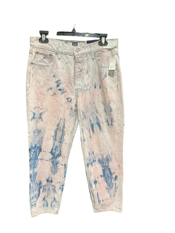 Jeans Straight By Gap In Tie Dye Print, Size: 8