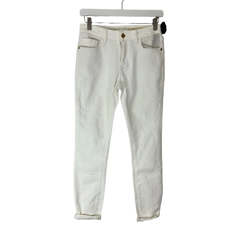 Jeans Straight By Pilcro In White Denim, Size: 2