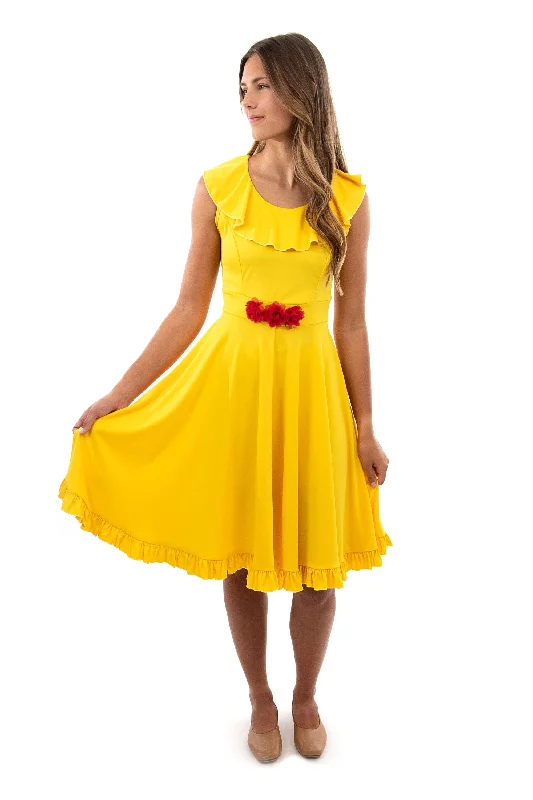 Adult Yellow Beauty Twirl Dress