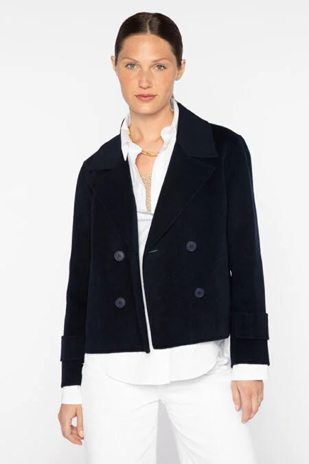 Kinross Cashmere Short Trench Coat