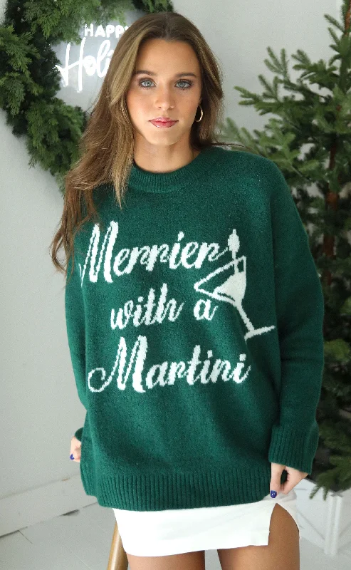 show me your mumu: classic crewneck sweater - martini