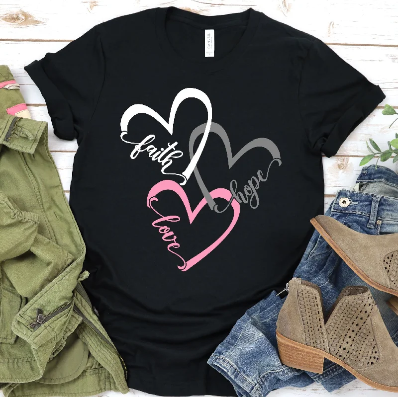 Faith Hope Love Hearts Tee