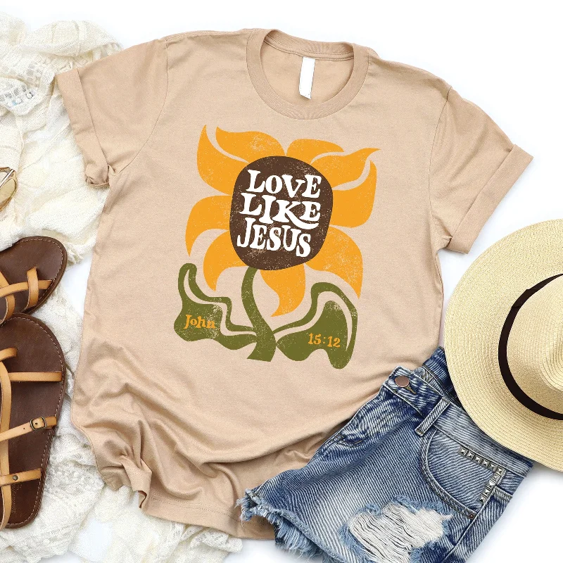 Love Like Jesus Flower Tee