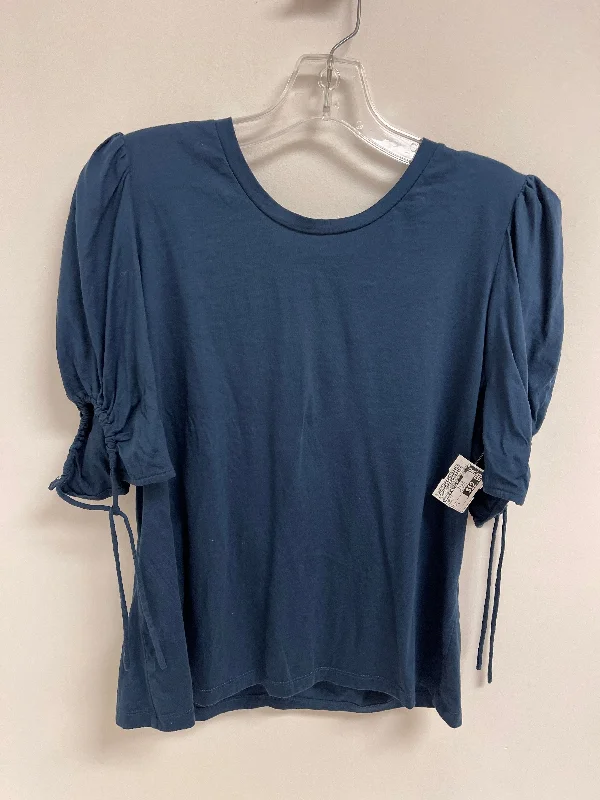 Top Short Sleeve By Banana Republic In Black, Size: L