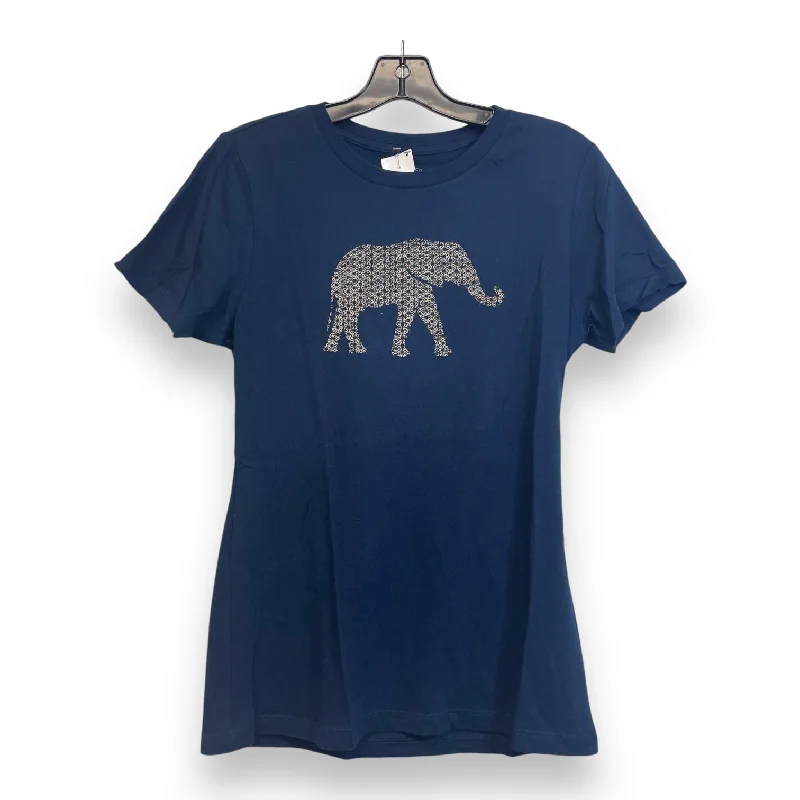 Top Short Sleeve By Gh Bass And Co In Navy, Size: L