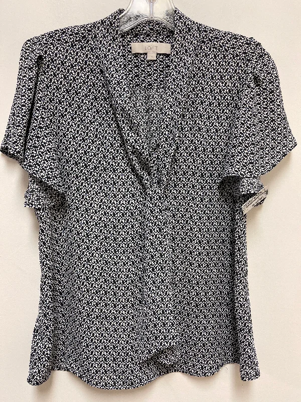 Top Short Sleeve By Loft In Navy, Size: Xs