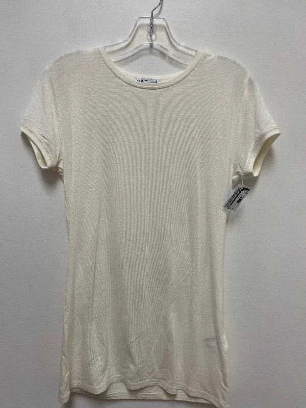 Top Short Sleeve By Zara In White, Size: L