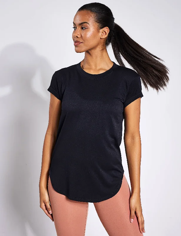 Jade Seamless Tee - Black