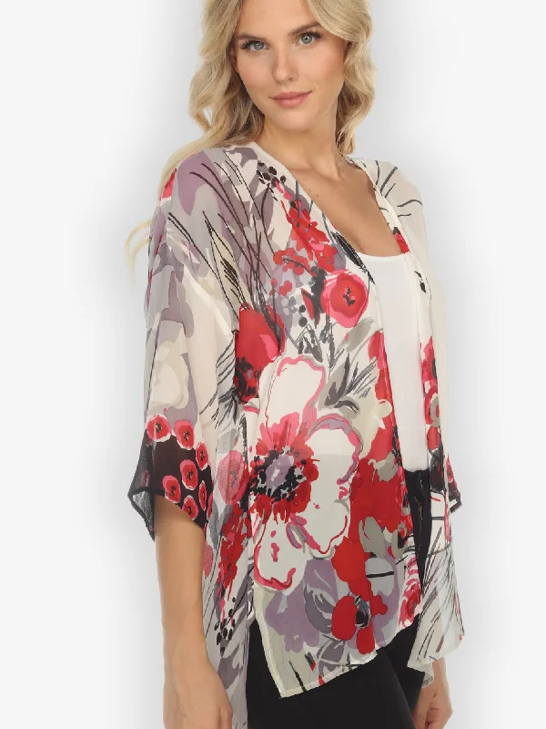 Amazing Flower Silk Cardigan