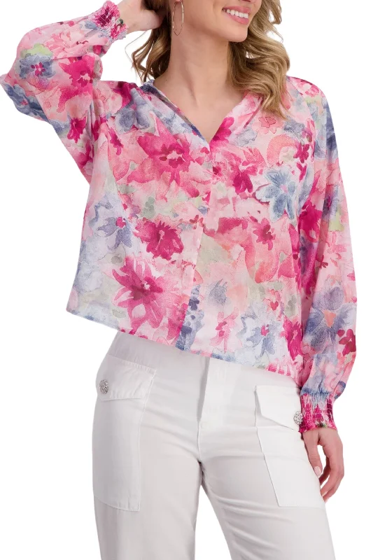 FLORAL BLOUSE - 408917MNR