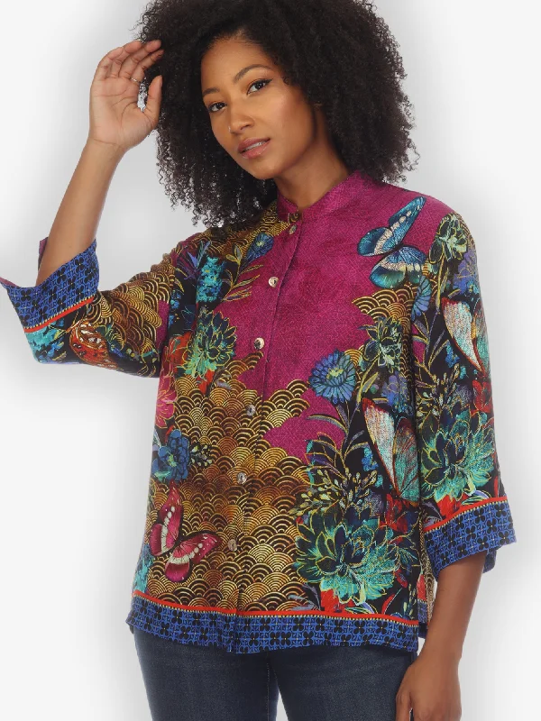 Magical Butterfly Silk Blouse