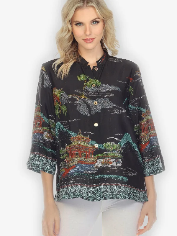 Pagoda Mountain Silk Blend Blouse