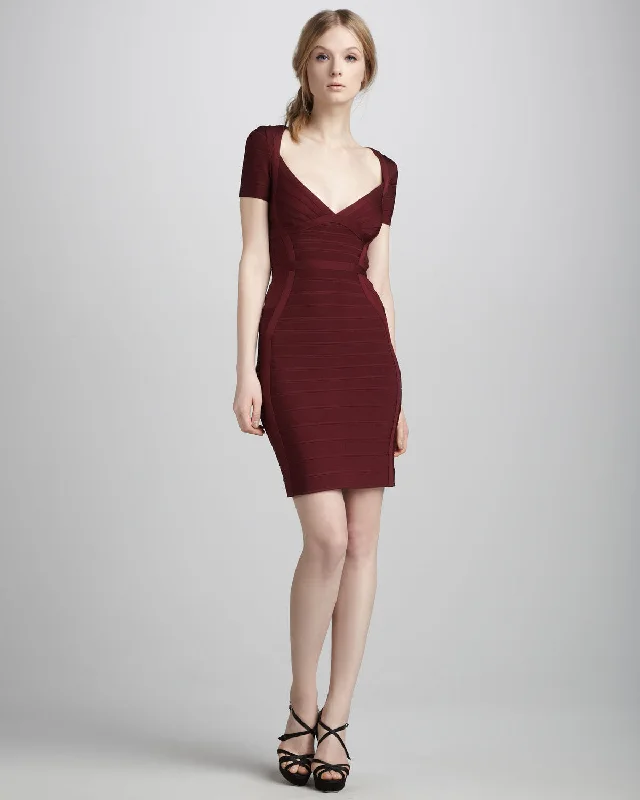 Donavan Short Sleeve Mini Dress - Beet