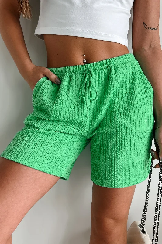 Good News Textured Shorts (Garden Green)