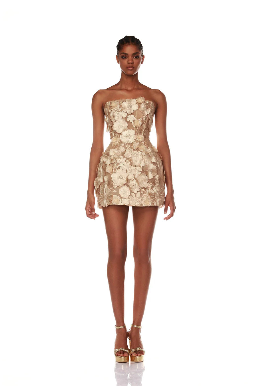 Jasmine Maraya Mini Dress - Gold