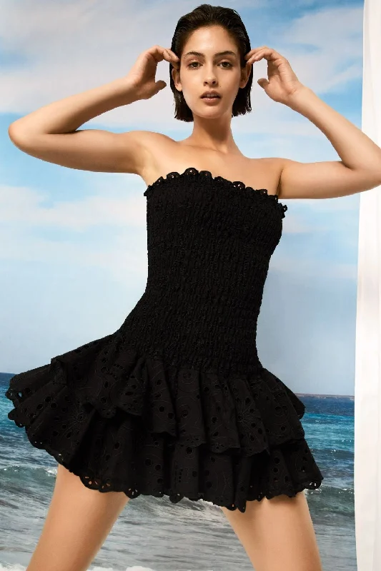 Megan Short Dress - Black