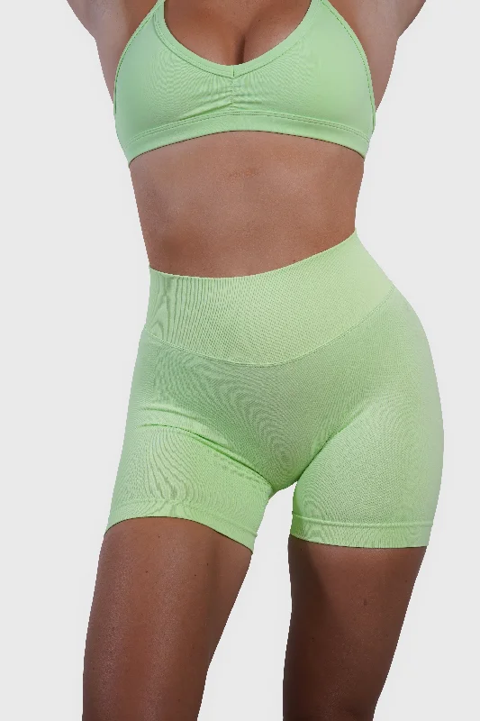 RECOIL SCRUNCH SHORTS - LIME GREEN