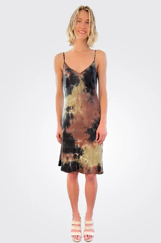 Short Slip Dress - Camo Green