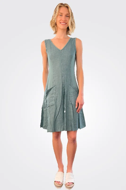 V Neck Short Dress - Salvini