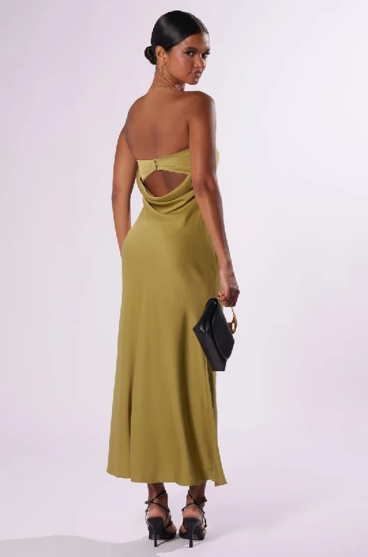 BEST GUEST SATIN MAXI DRESS