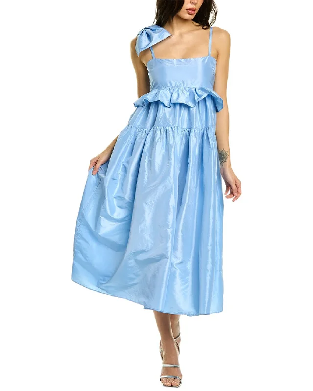 Cynthia Rowley Taffeta Silk Midi Dress