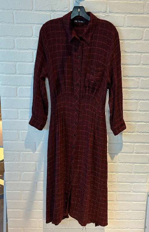 Dress Casual Maxi By Zara In Red, Size: L