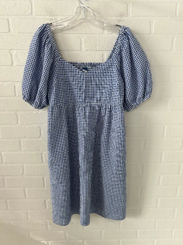 Dress Casual Midi By Old Navy In Blue & White, Size: S