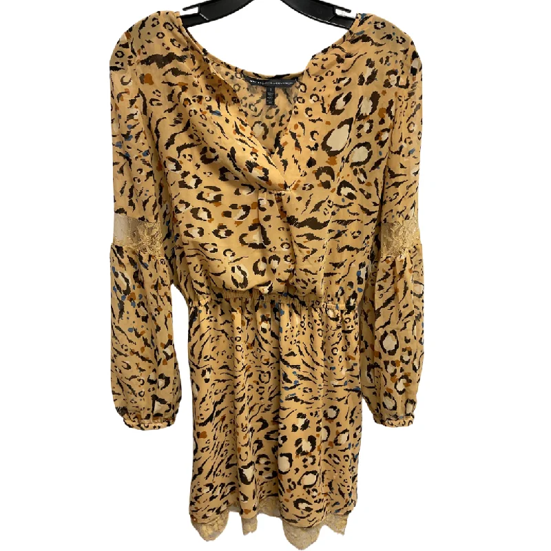 Dress Casual Midi By White House Black Market In Animal Print, Size: Xs