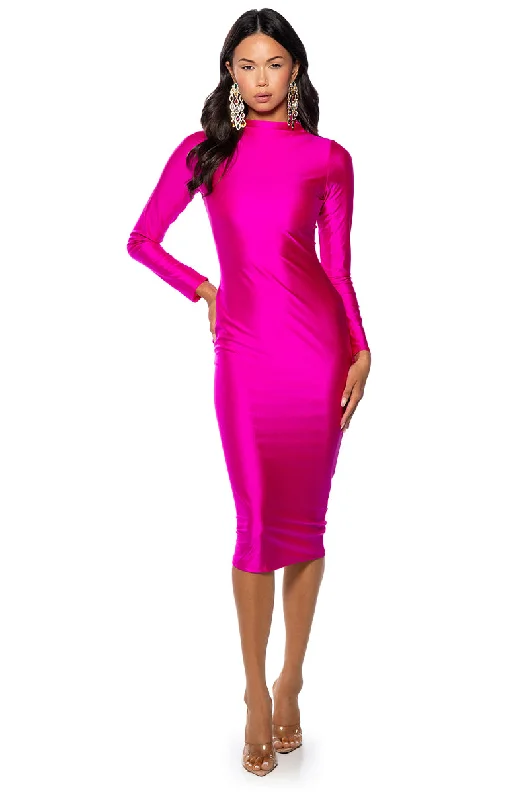 ONE OF ONE LONG SLEEVE MIDI DRESS