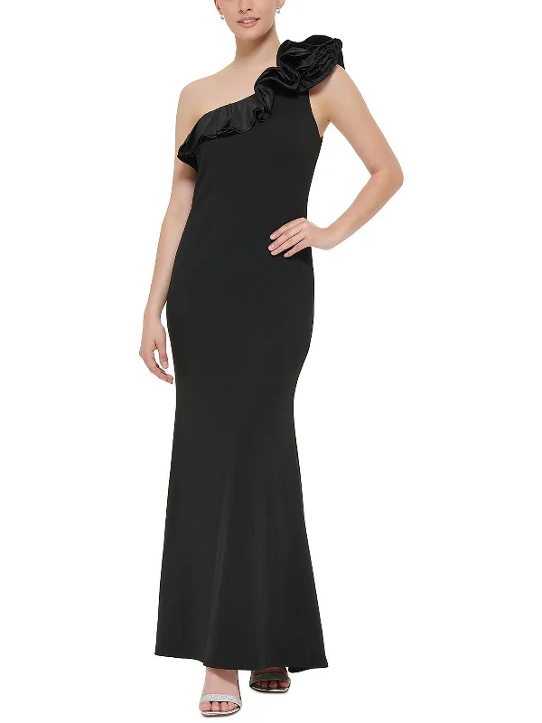 Womens One Shoulder Maxi Evening Dress