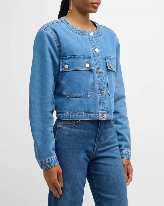 Brandy Denim Jacket In Bright Serendipity