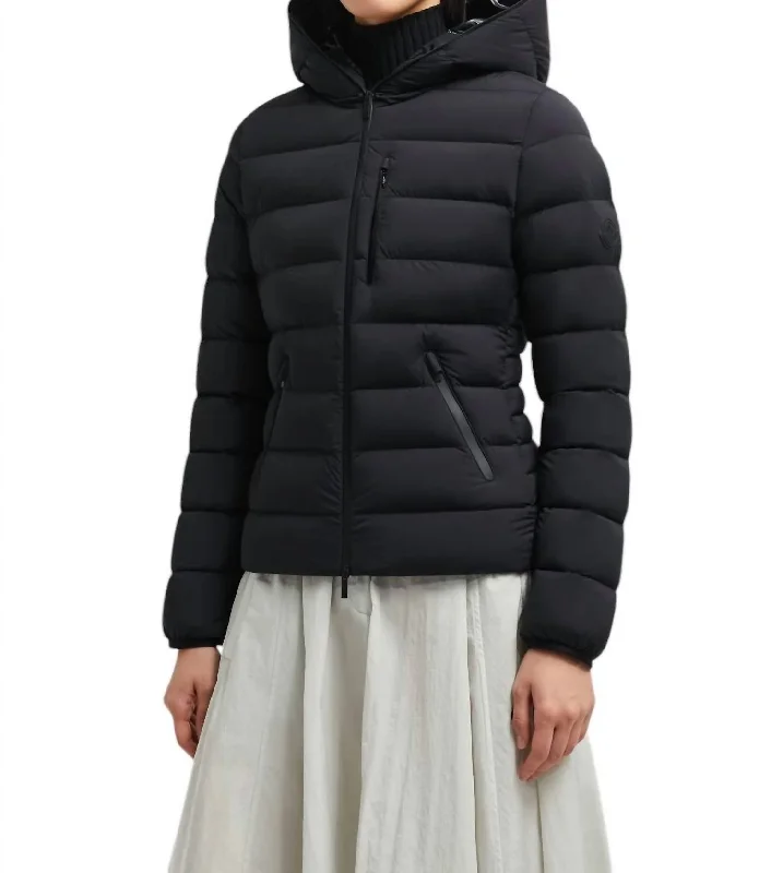 Herbe Giubbotto Hooded Puffer Jacket In Black