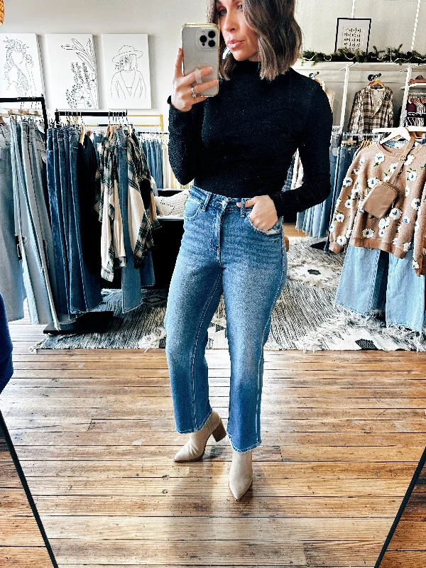 High Rise Straight Jeans