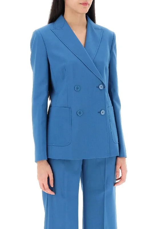 Weekend Max Mara 'nervoso' Double-Breasted Jacket In Light Wool