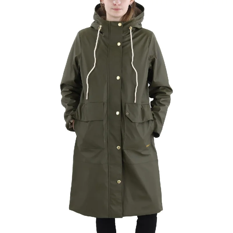 Womens Long Water Resistant Raincoat