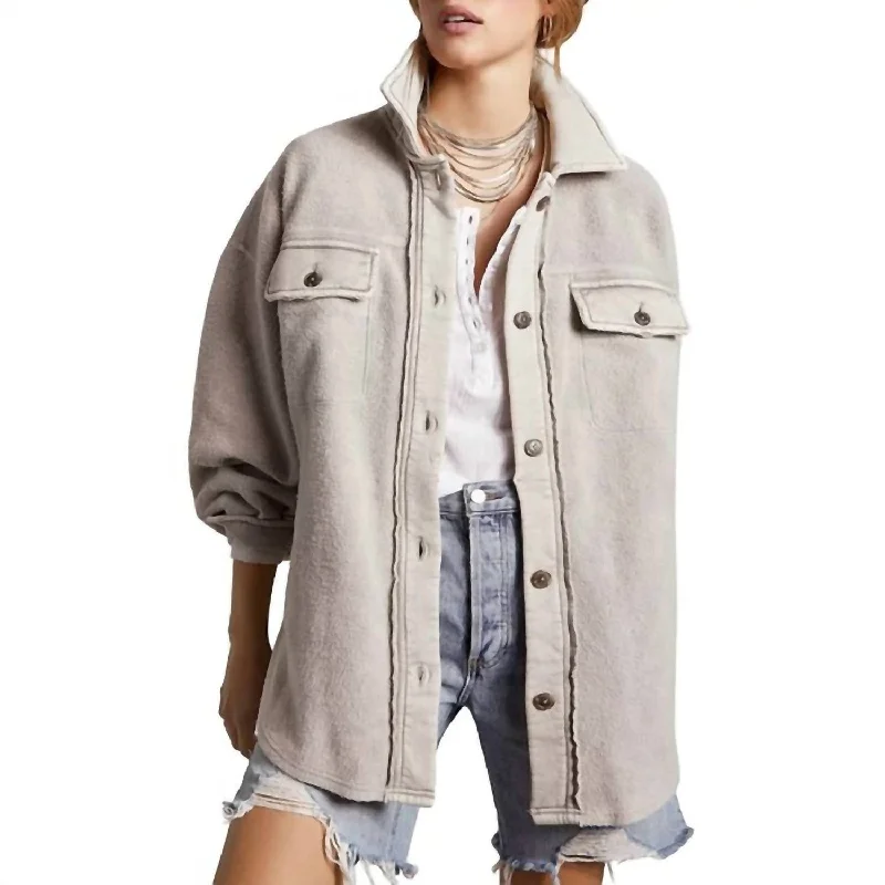 Women's Ruby Jacket In Stone, Grey, Off White