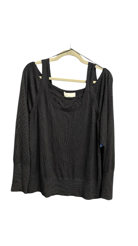 Top Long Sleeve By Anthropologie In Black, Size: 3x