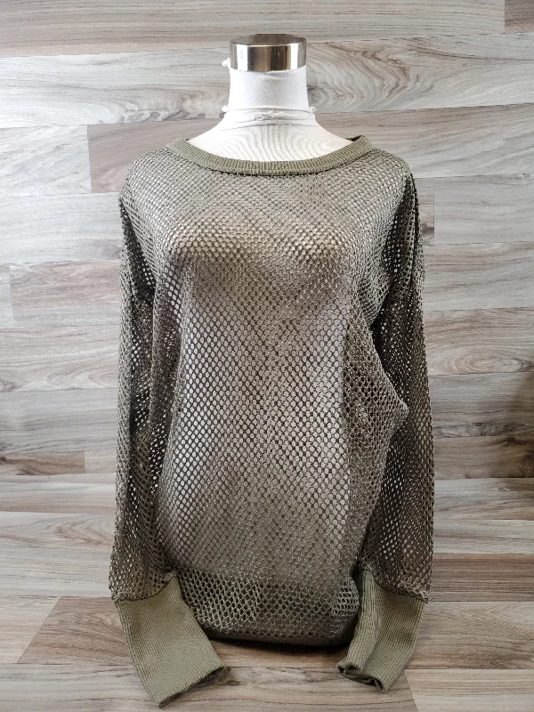 Top Long Sleeve By Banana Republic In Green, Size: M