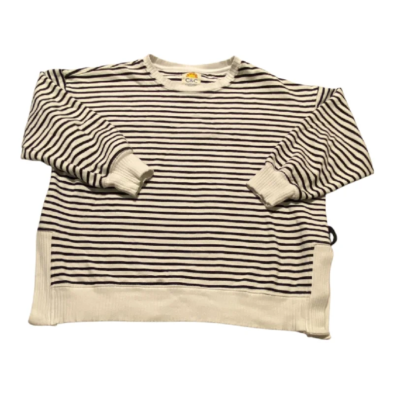 Top Long Sleeve By C And C In Striped Pattern, Size: L