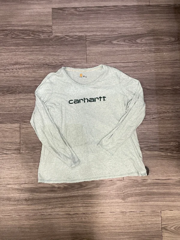 Top Long Sleeve By Carhartt In Green, Size: 2x