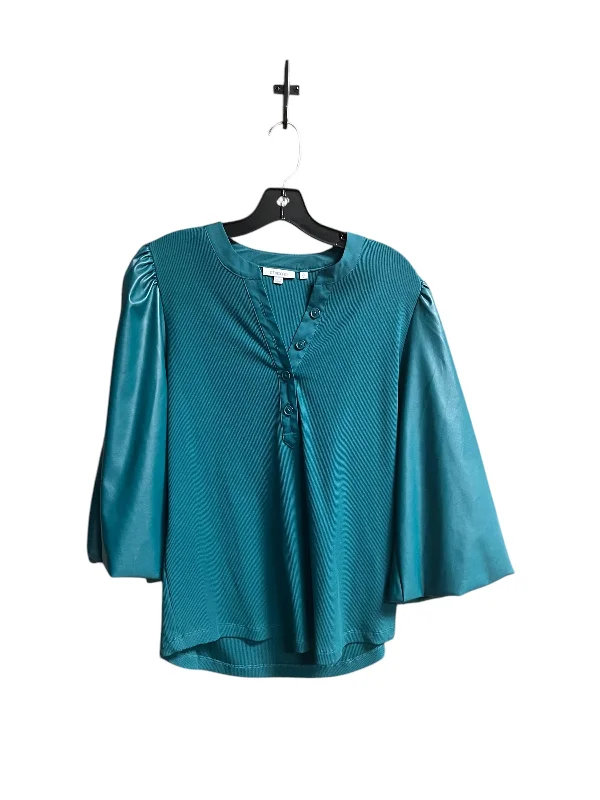 Top Long Sleeve By Chicos In Aqua, Size: L