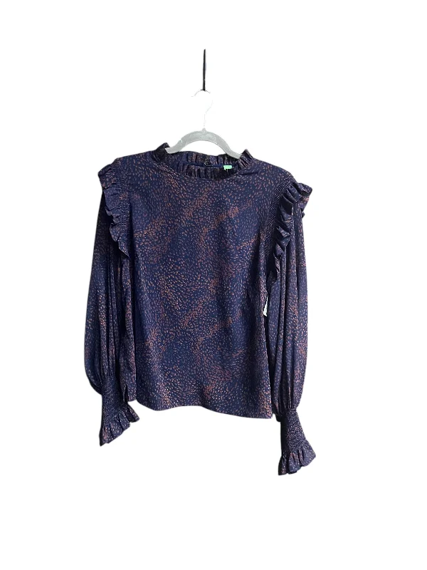 Top Long Sleeve By Clothes Mentor In Navy, Size: L