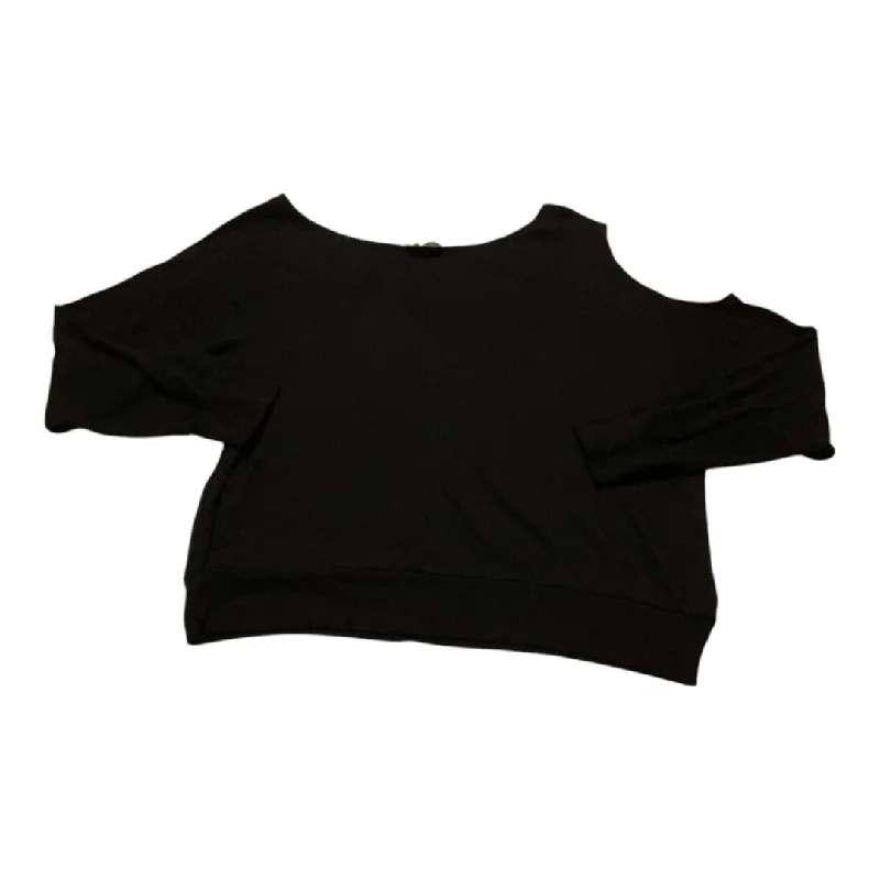 Top Long Sleeve By Cmc In Black, Size: M