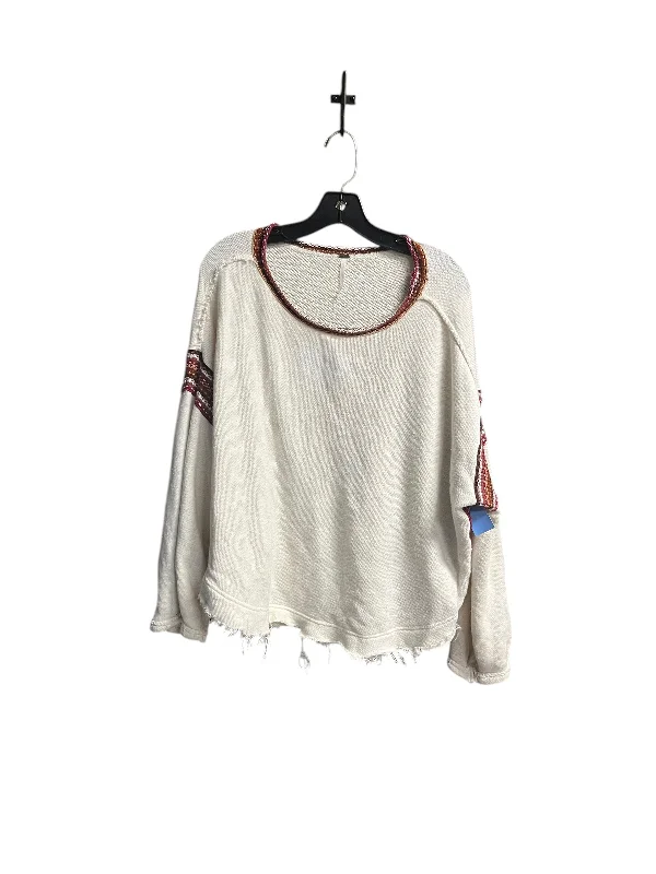 Top Long Sleeve By Free People In Cream, Size: Xs