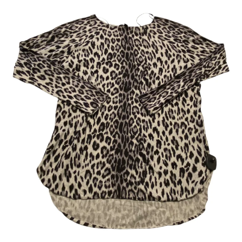 Top Long Sleeve By Inc In Animal Print, Size: L