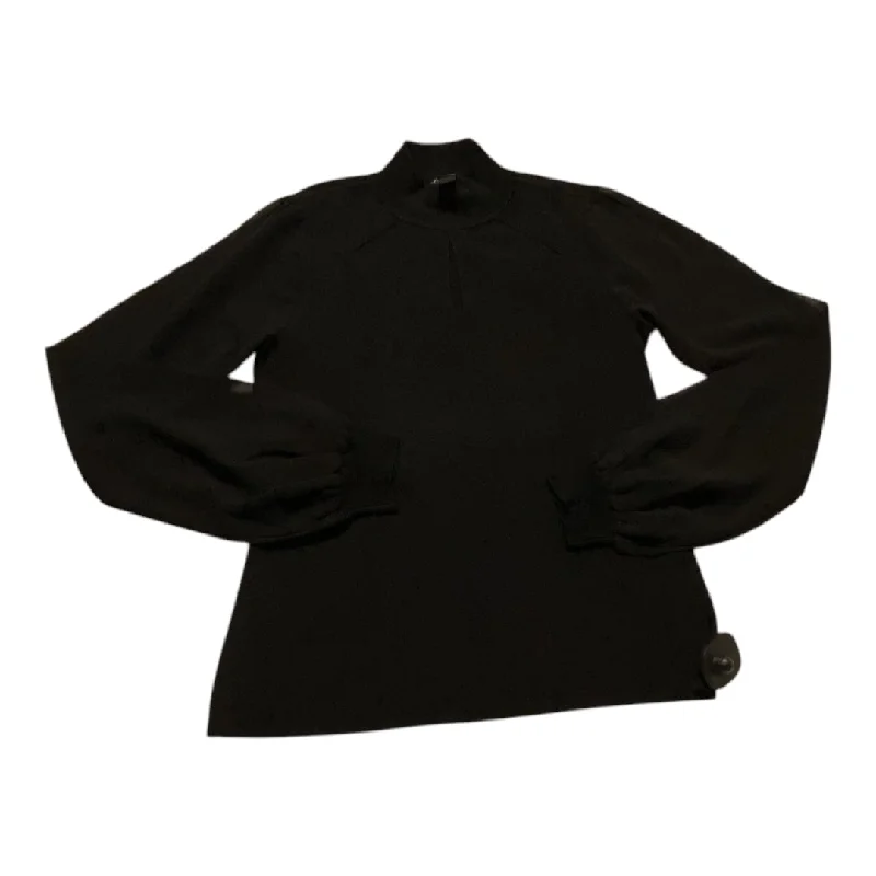 Top Long Sleeve By Inc In Black, Size: M